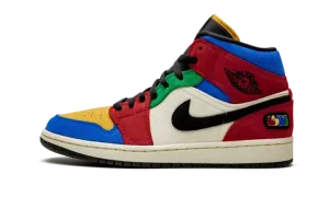 Air Jordan 1 Mid "Blue The Great - Fearless" CU2805 100