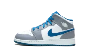 Air Jordan 1 Mid GS "Cement / True Blue" DQ8423 014