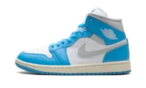 Jordan 1 Mid WMNS "Dark Powder Blue White Sail Neutral Grey" BQ6472 400