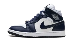 Jordan 1 Mid WMNS "Football Grey White Midnight Navy" FZ8777 044