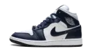 Jordan 1 Mid WMNS "Football Grey White Midnight Navy" FZ8777 044