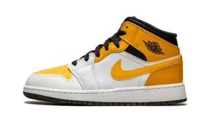 Jordan 1 Mid GS "White / University Gold" 554725 170