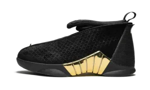 Air Jordan 15 Retro DB GS "BLACK WHITE - METALLIC GOLD"