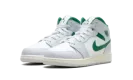 Jordan 1 Mid GS "White Pure Platinum Pine Green" DQ8423 142