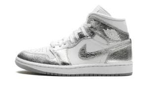 Air Jordan 1 Mid SE WMNS "Metallic Silver" FN5031 100