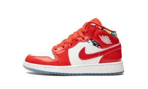 Air Jordan 1 Mid SE GS "Barcelona Sweater Red Patent" DC7248 600