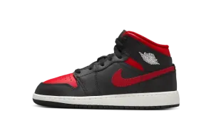 Jordan 1 Mid GS "Black Summit White Varsity Red" DQ8423 067