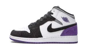Air Jordan 1 Mid SE GS "Court Purple Suede" BQ6931 105