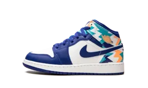 Air Jordan 1 Mid GS "Geometric Print" 555112 105