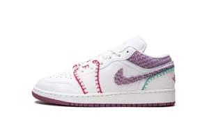 Jordan 1 Low GS "White Light Bordeuax"