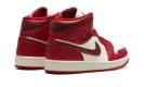 Air Jordan 1 Mid WMNS "Red Cracked Leather"