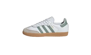 Samba OG GS "Cloud White Silver Green"