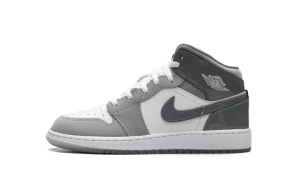 Jordan 1 Mid GS "White Medium Cool Grey"