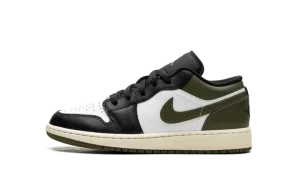 Jordan 1 Low GS "Black Toe Medium Olive"