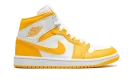 JORDAN 1 MID WMNS "White / University Gold"