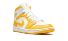 JORDAN 1 MID WMNS "White / University Gold"