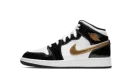 Air Jordan 1 Mid SE GS "Black Gold Patent Leather"