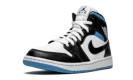 AIR JORDAN 1 MID WMNS "Black / White / University Blue"