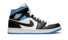 AIR JORDAN 1 MID WMNS "Black / White / University Blue"