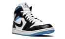 AIR JORDAN 1 MID WMNS "Black / White / University Blue"