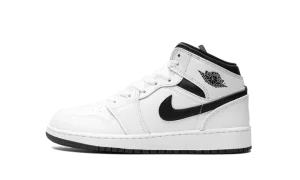 Air Jordan 1 Mid GS "White/Black"