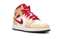 Air Jordan 1 Mid GS "Beige / Red" 554725 201