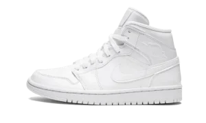 AIR JORDAN 1 MID WMNS "Triple White Patent Leather"