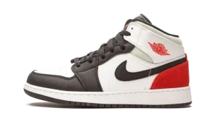 Air Jordan 1 Mid SE GS "Red / Grey / Black Toe"