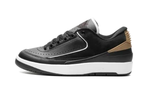 Jordan 2 Retro Low WMNS "Black Metallic Gold"