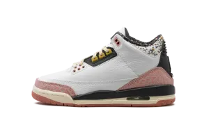 Air Jordan 3 GS "White/Red Stardust" 441140 100