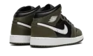 Jordan 1 Mid GS "Black White Olive"