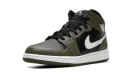 Jordan 1 Mid GS "Black White Olive"