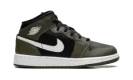 Jordan 1 Mid GS "Black White Olive"