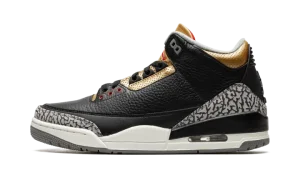 AIR JORDAN 3 WMNS "Black Cement Gold"
