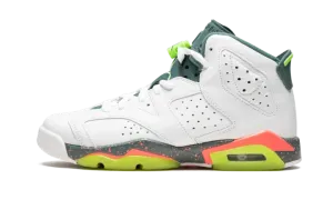 Air Jordan 6 Retro GS "Bright Mango/Ghost Green" 384665 114