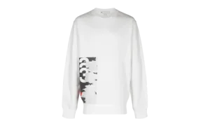 Y-3 Printed Long Sleeve Pullover Hoodie "White/Black"