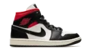 AIR JORDAN 1 MID WMNS "Black / Gym Red / Sail"