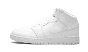 Air Jordan 1 Mid GS "Triple White"