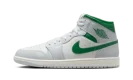 Jordan 1 Mid "White Pure Platinum Pine Green"