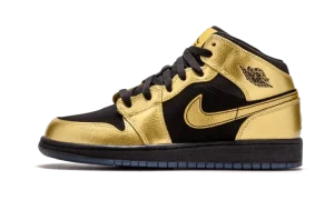 Air Jordan 1 Mid GS "Metallic Gold Coin"