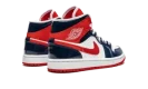 AIR JORDAN 1 MID WMNS "Patent Leather Navy / White / Red"