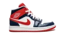 AIR JORDAN 1 MID WMNS "Patent Leather Navy / White / Red"