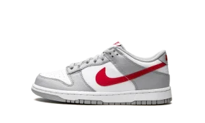 DUNK LOW GS "White / Grey / Red"