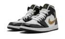 Air Jordan 1 Mid SE "Black Gold Patent Leather" 852542 007