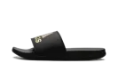 Adilette Comfort Slides "Core Black Gold Metallic"