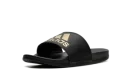 Adilette Comfort Slides "Core Black Gold Metallic"