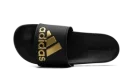 Adilette Comfort Slides "Core Black Gold Metallic"