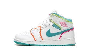 Jordan 1 Mid GS "Multi Knit"