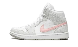 AIR JORDAN 1 MID SE WMNS "Heather Grey / Pink"