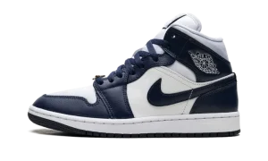Jordan 1 Mid WMNS "Football Grey White Midnight Navy"